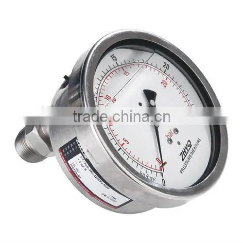 Sanitary pressure gauge for homogenizer application