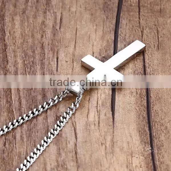 High Quality Fashion Cross Pendant Stainless Steel Necklace