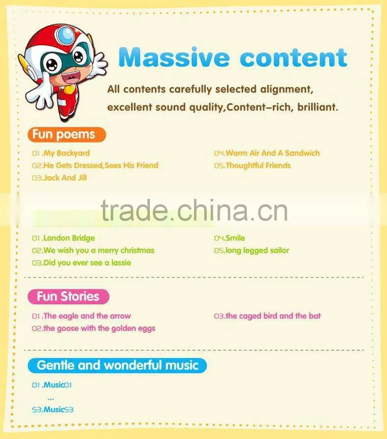 Plastic Educational toy baby product Small Happy Toon children's story machine