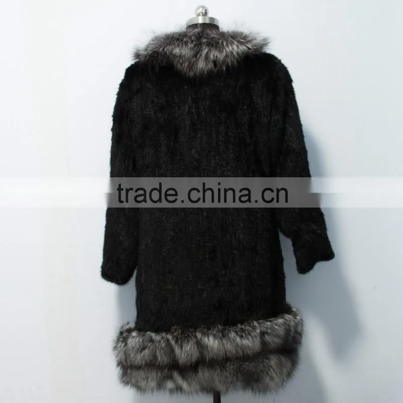 Fashion genuine knitted mink fur coat for women MC08