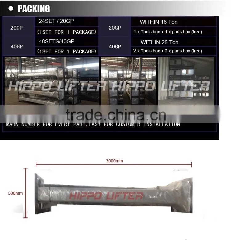 electric unlock two column vehicle lift equipment