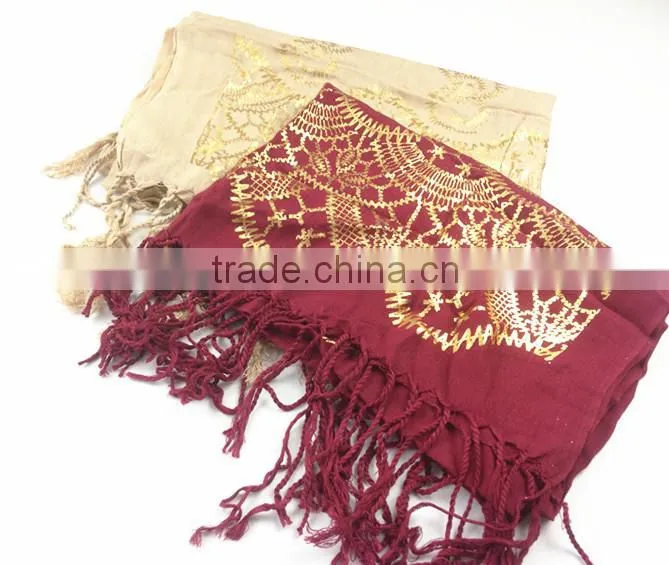 2015 new cheap glittering viscose shawl