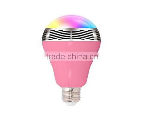 2016 New Arrival! Wireless 6w Power E27 LED RGB Bluetooth Speaker Bulb Light Lamp Music Playing