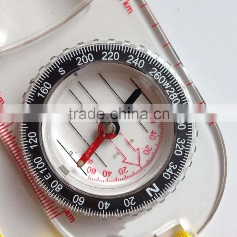 cheap metal drawing military qibla direction compass with scale ruler