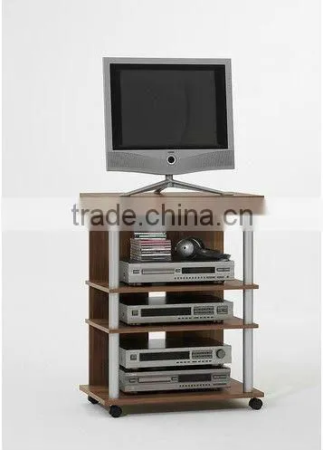 Small Wood/ MDF Board Finish TV Stand 4 Tiers Designed