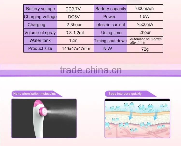 Best thing to sell 12ml usb portable cold and hot facial steamer