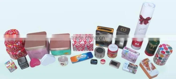 sponge in side with custom design printing square metal watch tin box