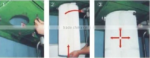 three ears quick release powder cartridge filter
