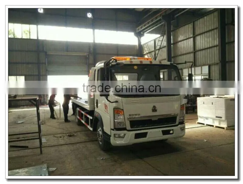 HOWO flatbed tow wrecker truck for sale flat bed tow truck wrecker truck