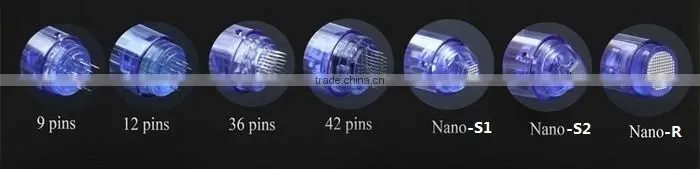 Hot sale 1/3/7/9 /12 /36 /42/nano needles for derma pen blue needle cartridge