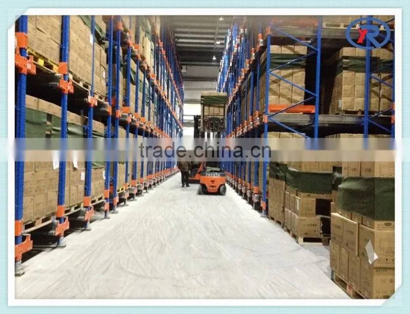 High Density Radio Shuttle Cart Racking System With Pallet Runner