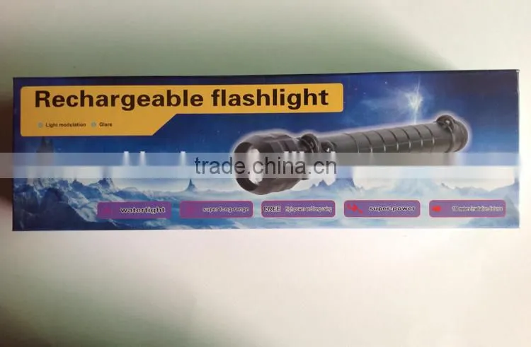LED torch flashlight zoom flashlight tactical flashlight 3XD batteries flashlight