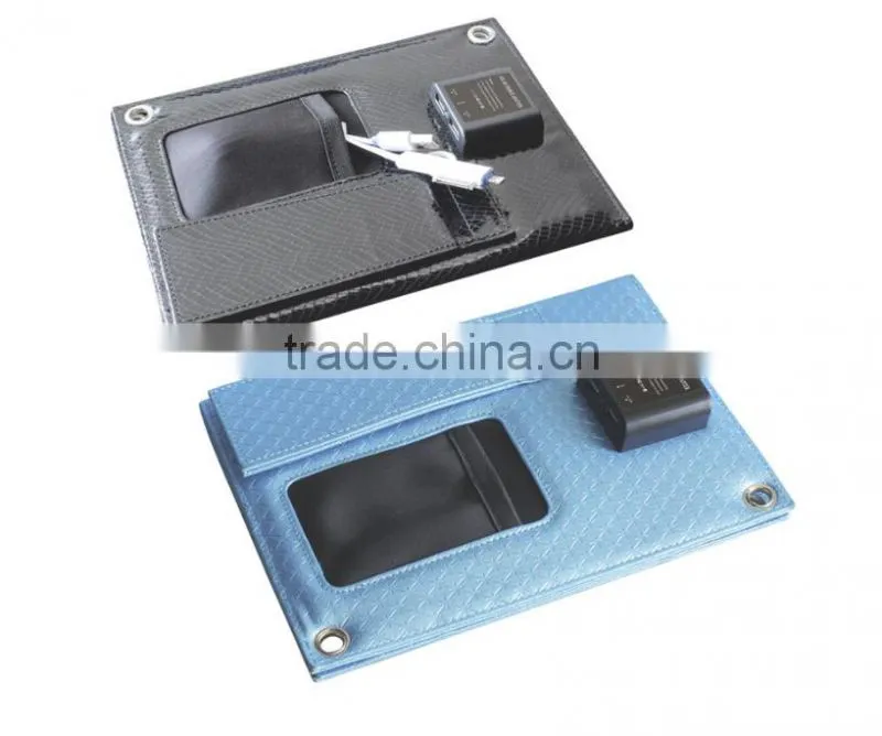 China manufacture 7w solar usb wire charging bank phone