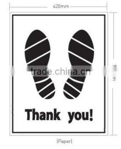 plastic/paper foot mat