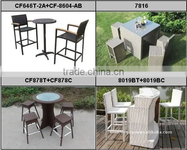 Elegant rattan furnitrue bar table cheap used bar stools bar counter