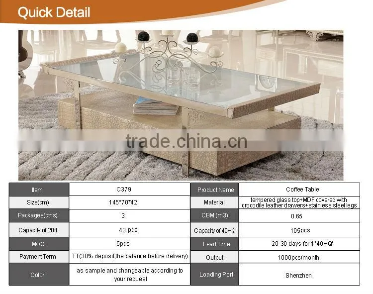 modern style living room furniture coffee table C379