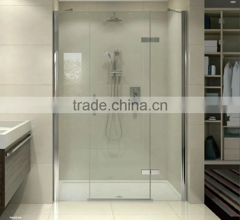 Bathtub shower enclosure with fiberglass