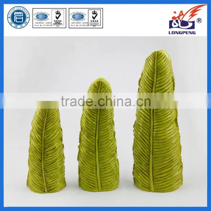 Leaf Shaped Modern Design Ceramic Vase for Home Decoration