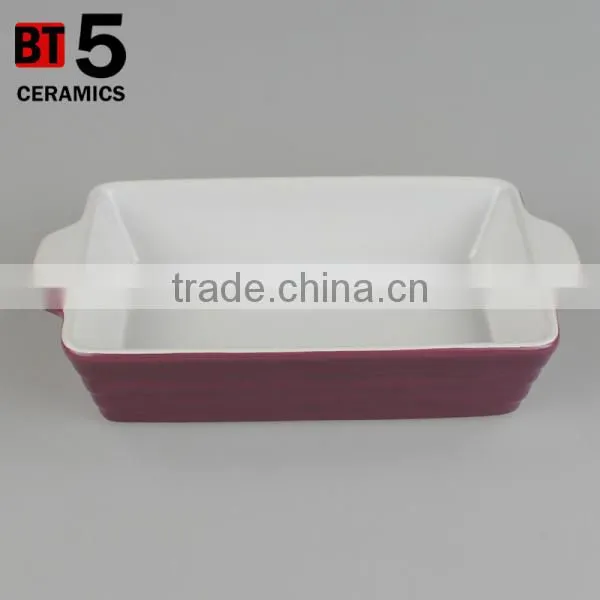 Ceramic Colorful Nice Oven Oblong Baking Tray