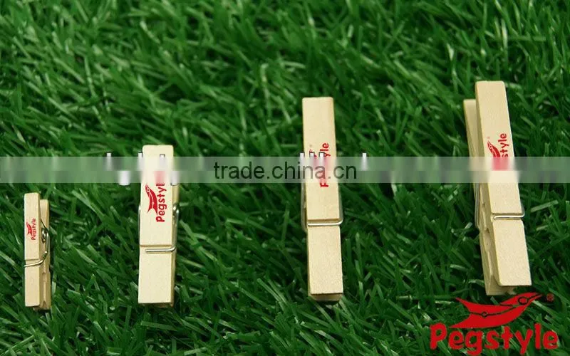 wooden pegswith logo clips clothespins