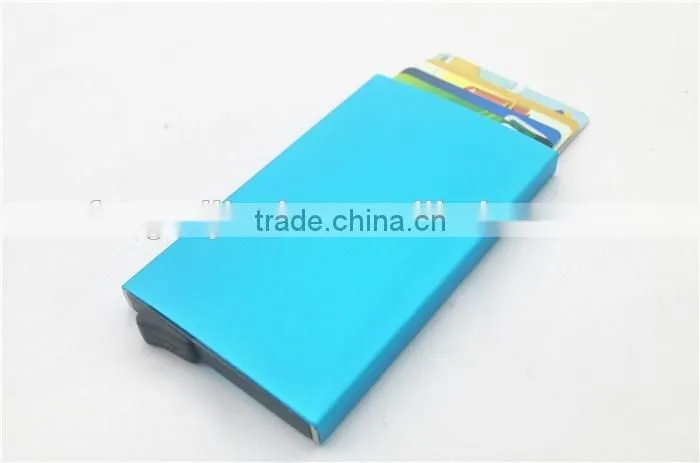 Credit Card Holder Rfid Blocking Aluminum Business Card Holder Automatic Pop-Up