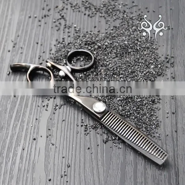 professional 360 degree swivel rotating handle hair cutting scissors