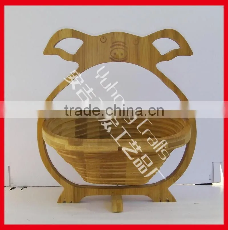 New Product for 2015 Bamboo Collapsible Folding Basket