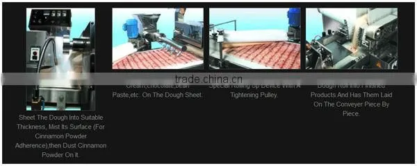 Anko mixing making freezing extrusion cinnamon rolls machine