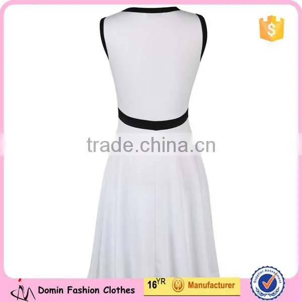 Women's Casual O Neck Sleeveless Tunic Skater Dress