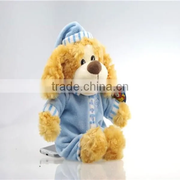 Sitting super soft stuffed doggy baby first tv plush toys