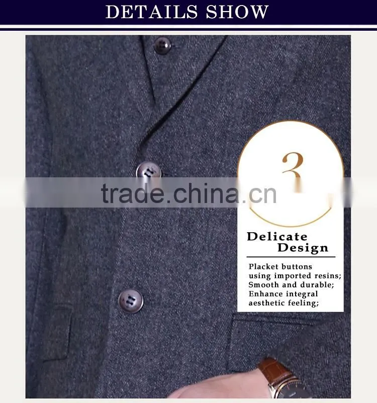 2015 hot sale bespoke tailored made men's business suits made in china