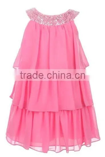 New fashion little girl dress for 3 year old