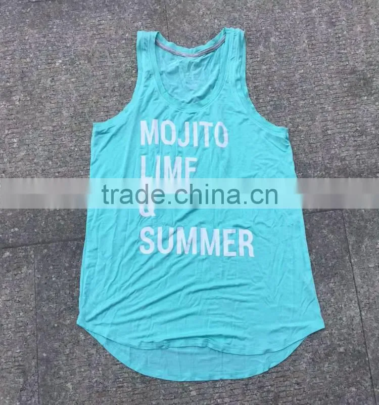 Ladies china stock apparel cotton gym tank top
