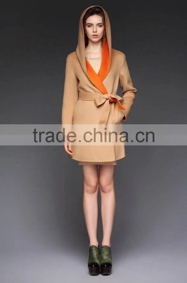 100% hand made 100% wool winter women coat