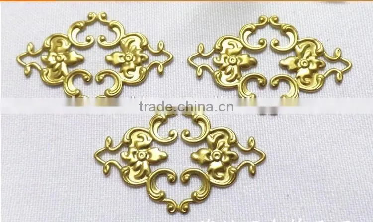 religious jewelry finding brass flower cross jewelry accessories hollow out metal cross garment accessories