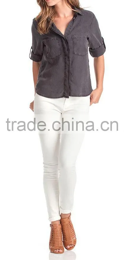2015 Women Gender and Adult Age Group Ladies Shirt girls' fashion apparel office wear for women