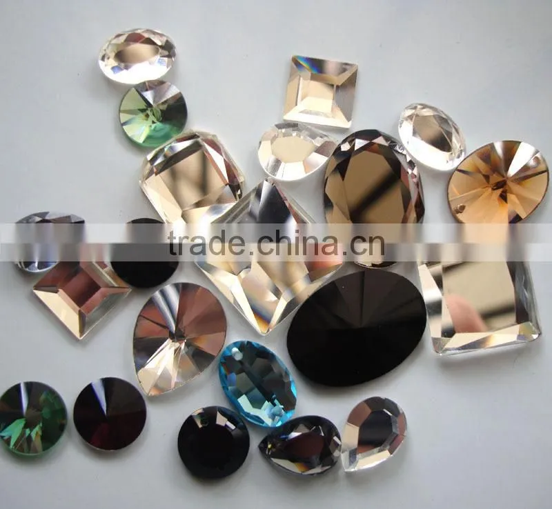 crystal beads glass beads shiny beads with holes or without holes