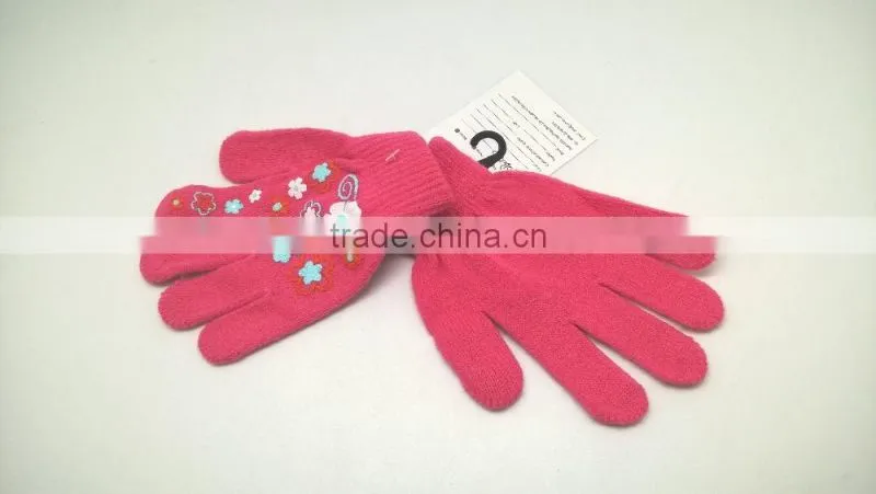 Winter protector cute kids knitted winter gloves