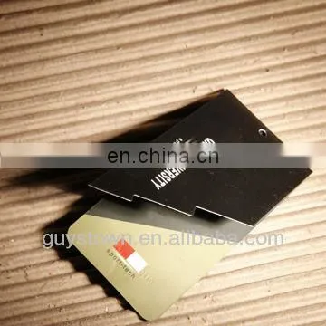 custom private design middle folded printed paper tag for garment