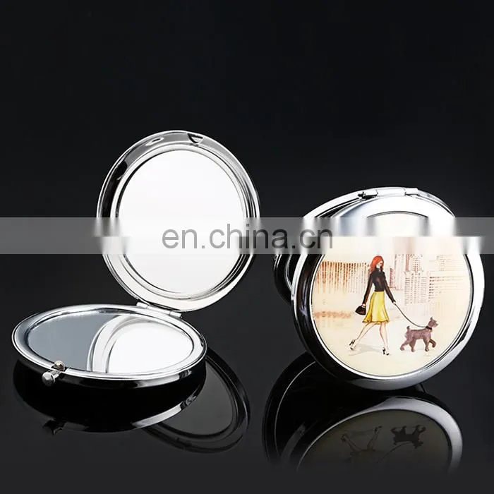 metal cosmetic mirror hand mirror
