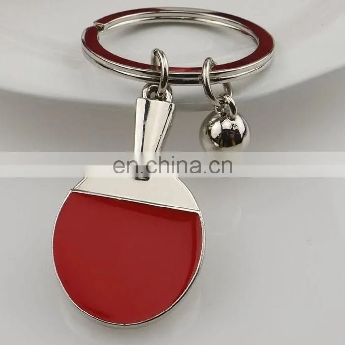OEM hot sale amazing zinc alloy table tennis keychain