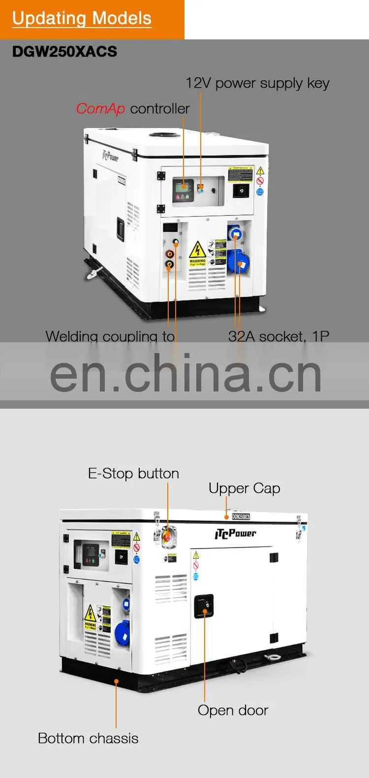 3 kW welder ITC-POWER diesel welding generator set supplier of power