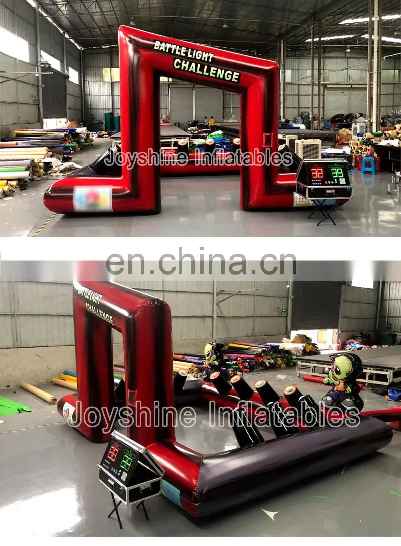 Wholesale Interactive Challenge IPS Lighting Zone Inflatable Boarding Battle Light Game, Interactive Challenge Inflatable
