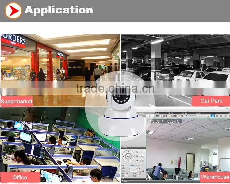 100% secure New Products Wireless Camera With Network Alarm CMOS Sensor Night Vision WIFI Home Security