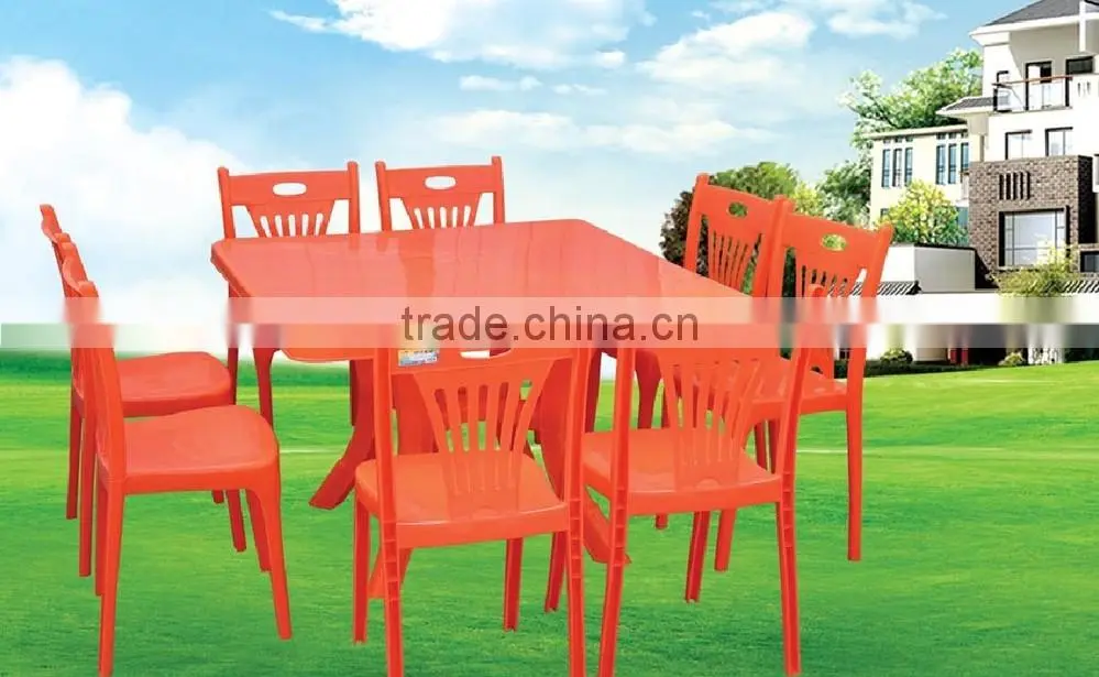 Popular removable rectangular plastic children dining table