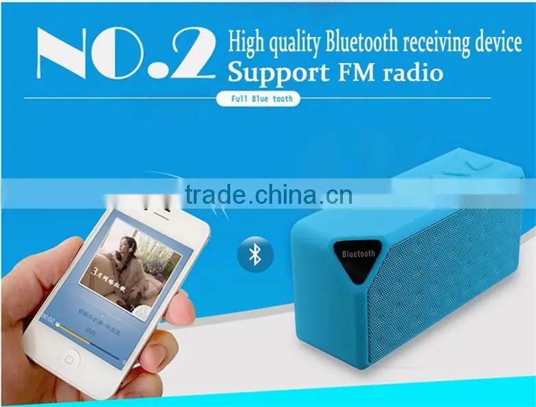 2016 mini rectangle card slot popular LC- X3 bluetooth speaker