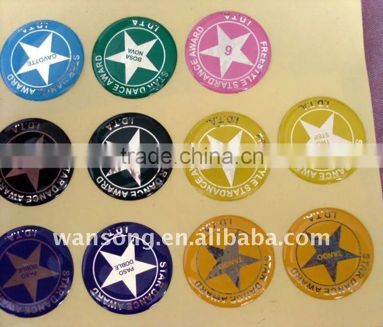 Crystal epoxy sticker