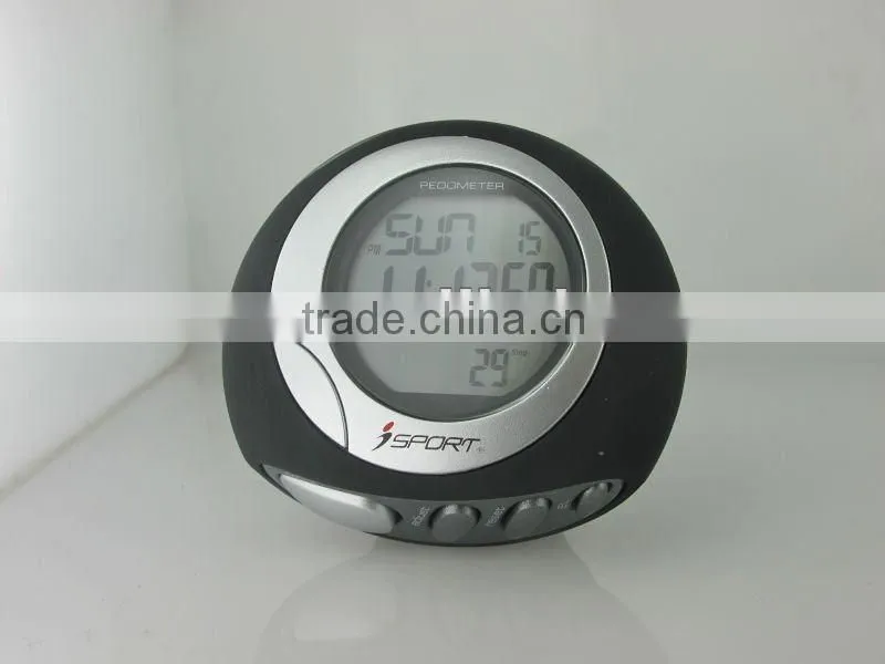 Digital motion Sensor Flip Up Spring clip Promotional FM Radio Pedometer Accurate Step Counter