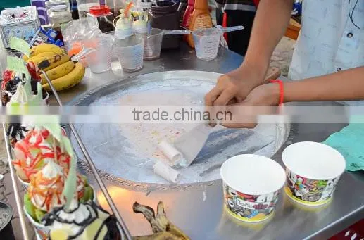 Good Feedback and Fashionable Design Double Ice Cream Pan Machine