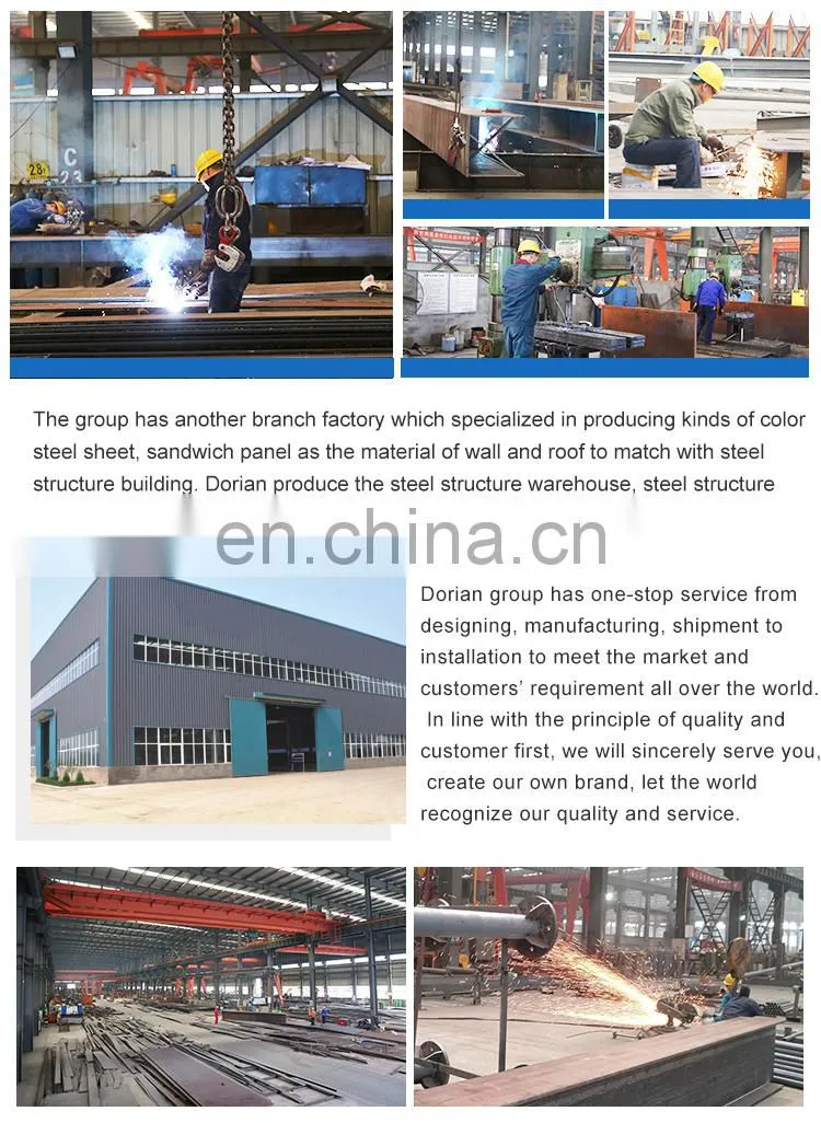 quick build movable high rise steel structure building prefab house light steel open plant warehouse